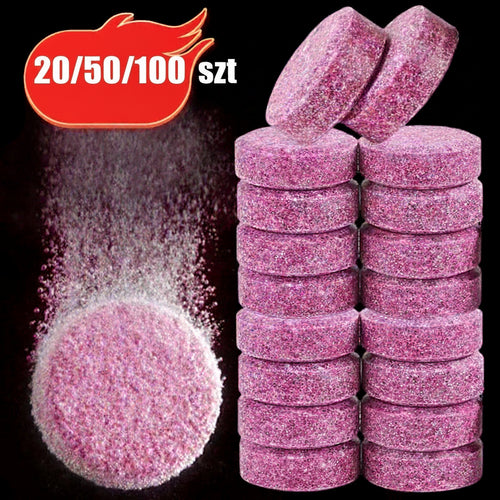 CleanPinkRide-Tabletki zmieniające wodę w płyn do spryskiwaczy w 30 Sekund